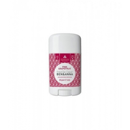 BEN&ANNA Naturalny Dezodorant na bazie Sody PINK GRAPEFRUIT (sztyft plastikowy) 0% Aluminium 60g